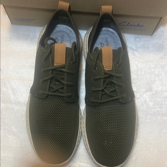 Clarks Men's Step Urban Mix Khaki Shoes - Picture 3 of 6